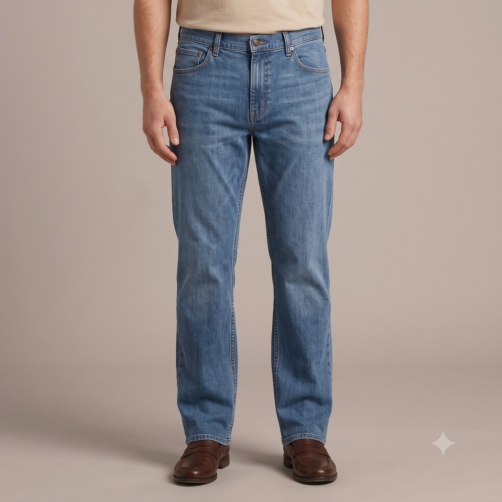 Lee Regular Fit Straight Leg‎ Jeans Mens 40x34 Medium Wash Blue Stretch EUC